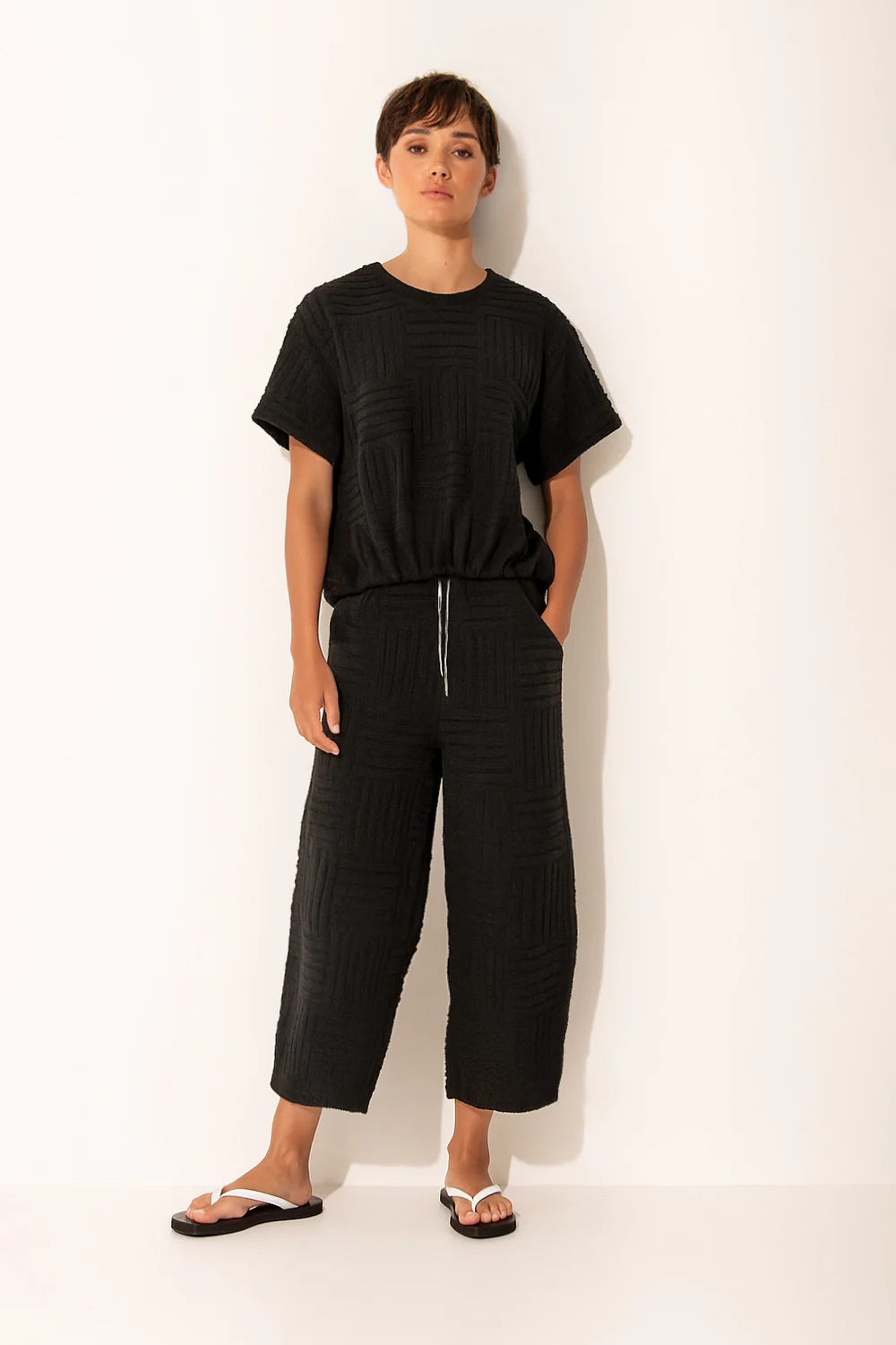 Terrie Drawstring Top - Black