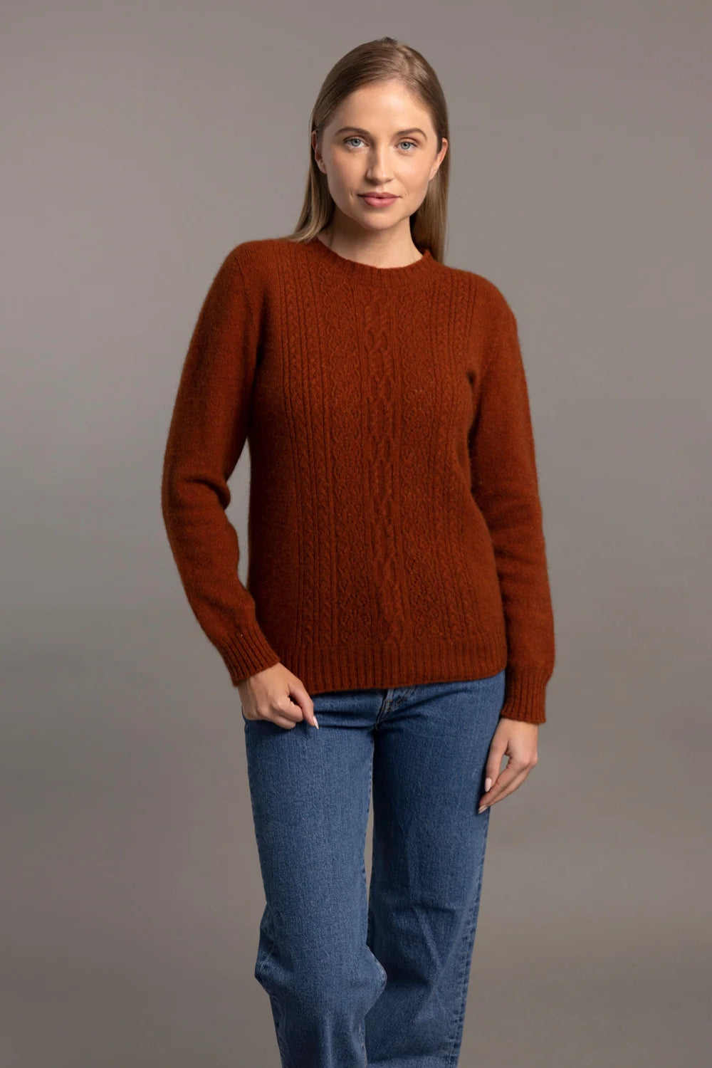 Lace Detail Jumper - Spice