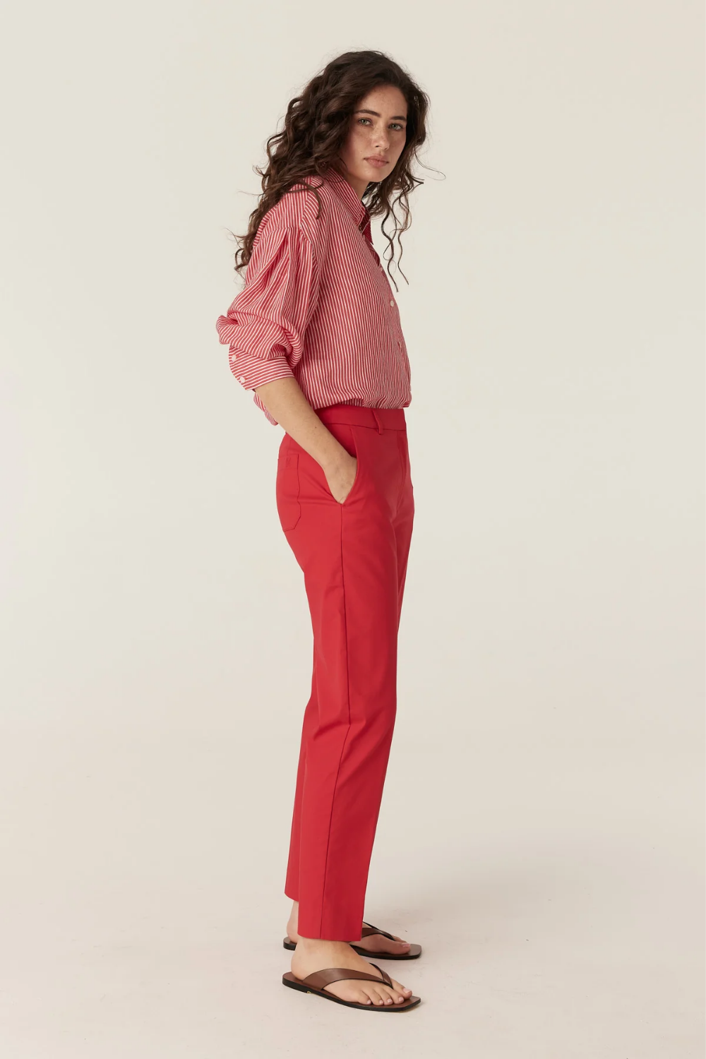 Aldo Sateen Pant - Red