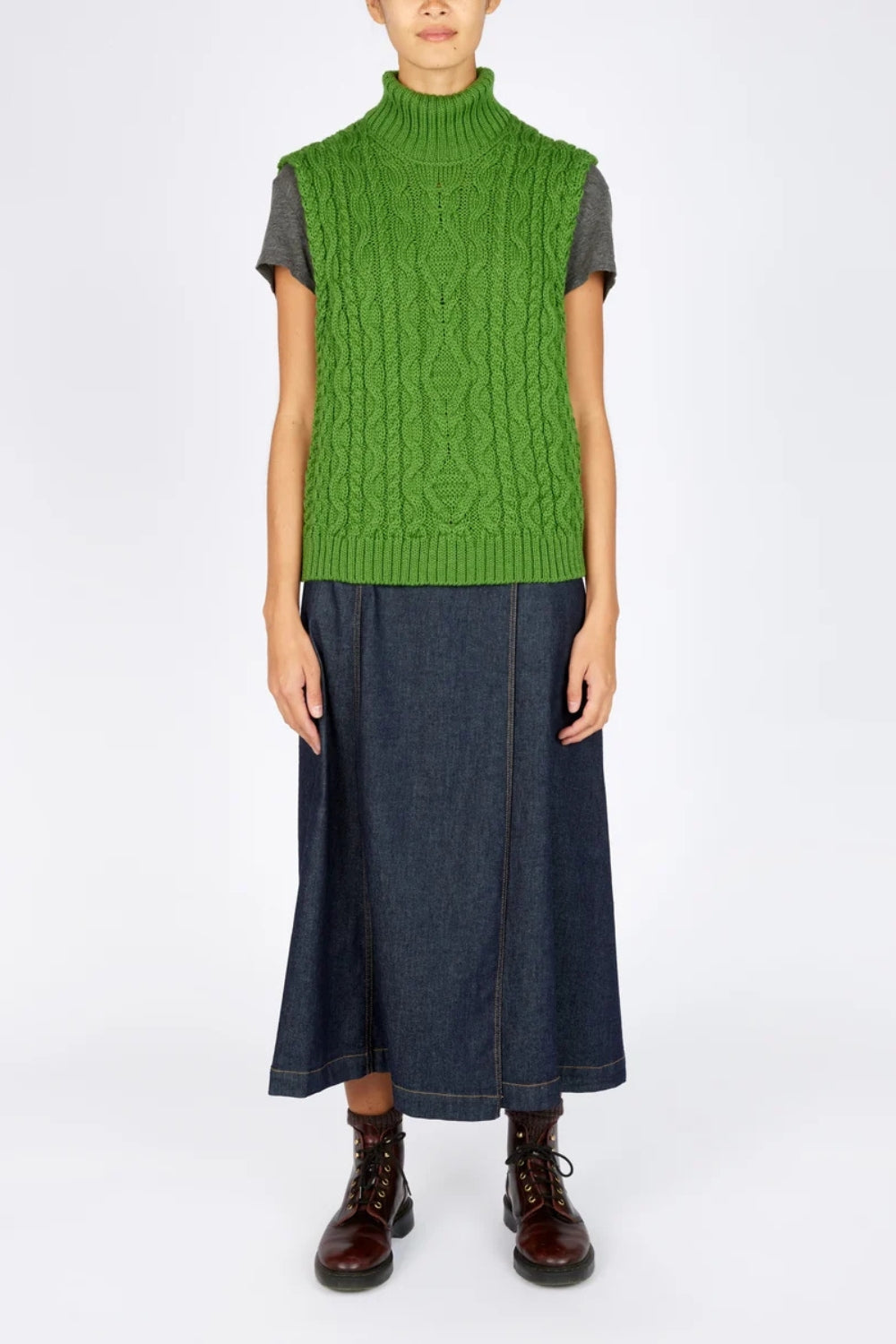 Fia Polo Vest - Moss