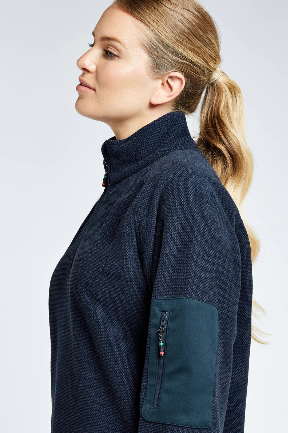 Monaco Unisex Quarter Zip Fleece - Navy