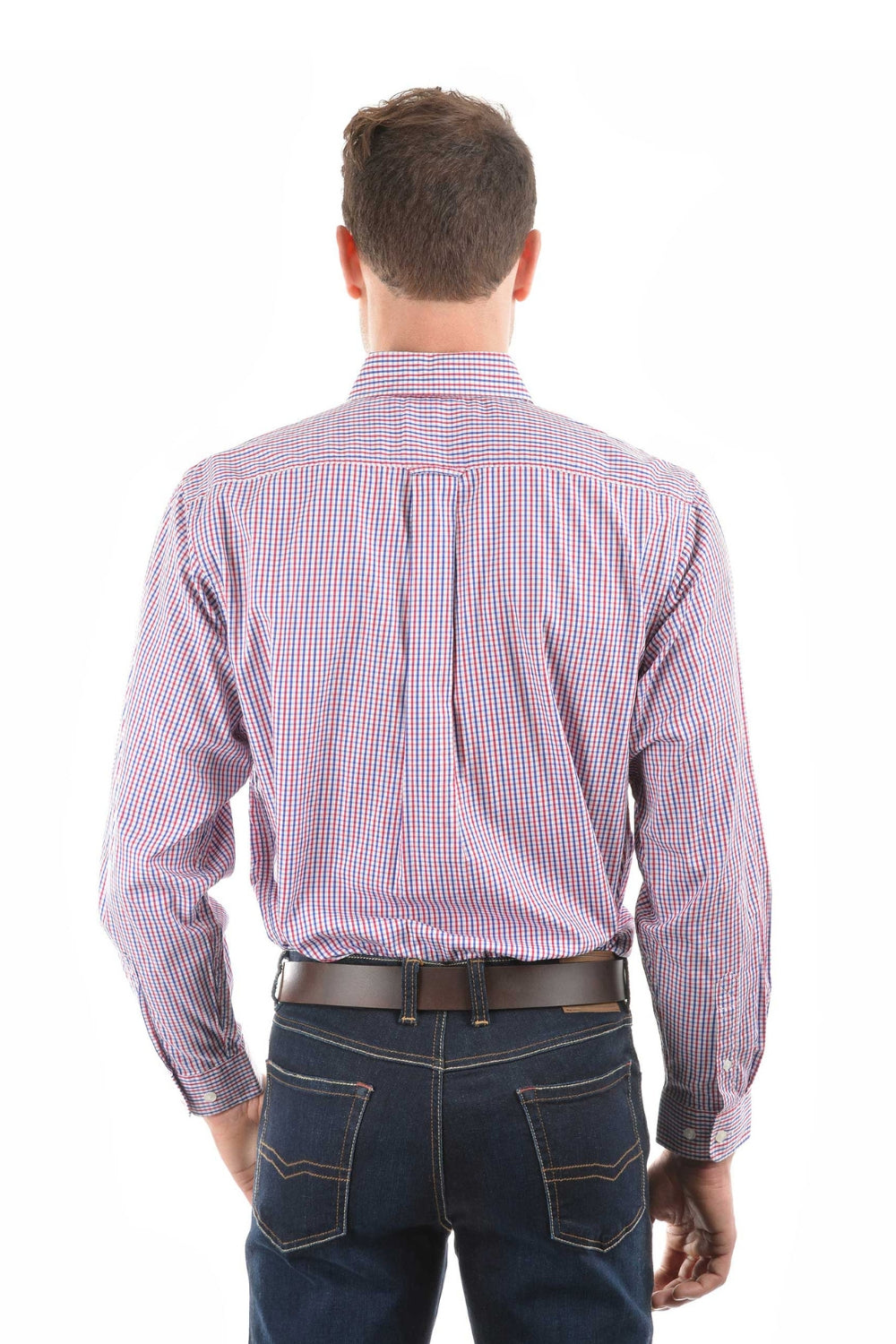Wentworth Check 2-Pocket Long Sleeve - Royal Blue/ Red