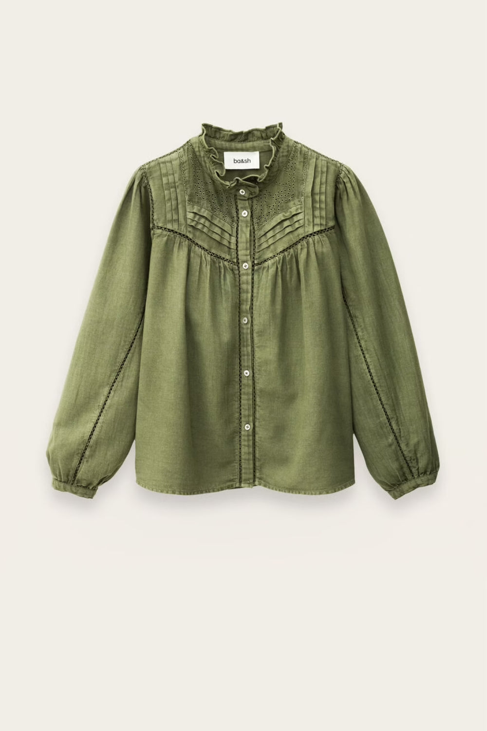 Gilda Embroidered Blouse - Green