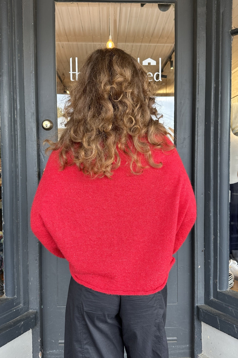 Luxe Light Weight V-Neck Sweater - Red