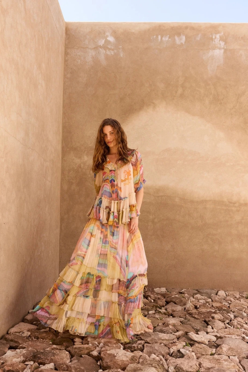 Mora Skirt 'Much More Joy' - Yellow Multi Colour