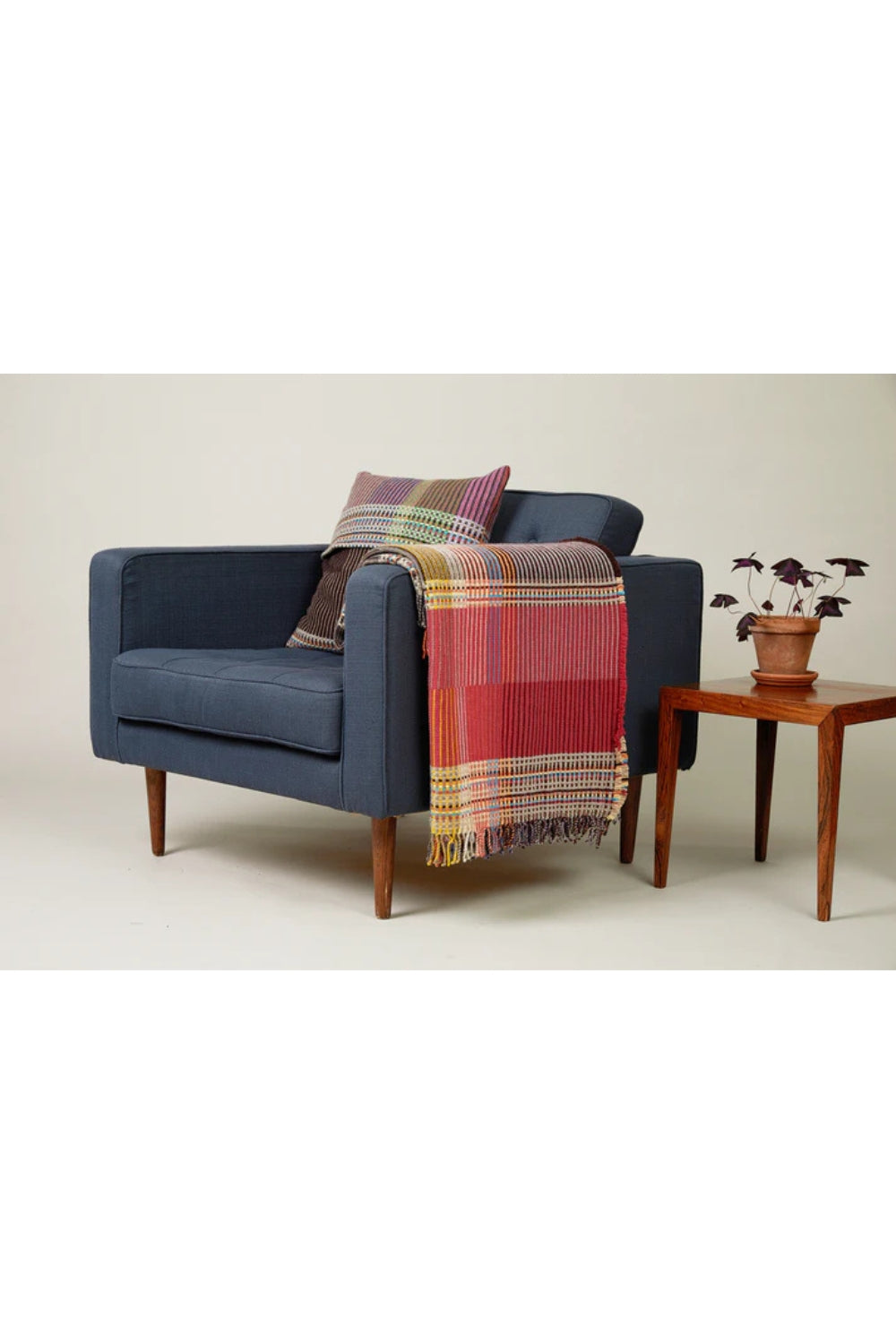 Lambswool Pinstripe Throw - Sophia