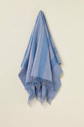 Exquisite Merino Throw - Stripe Blue