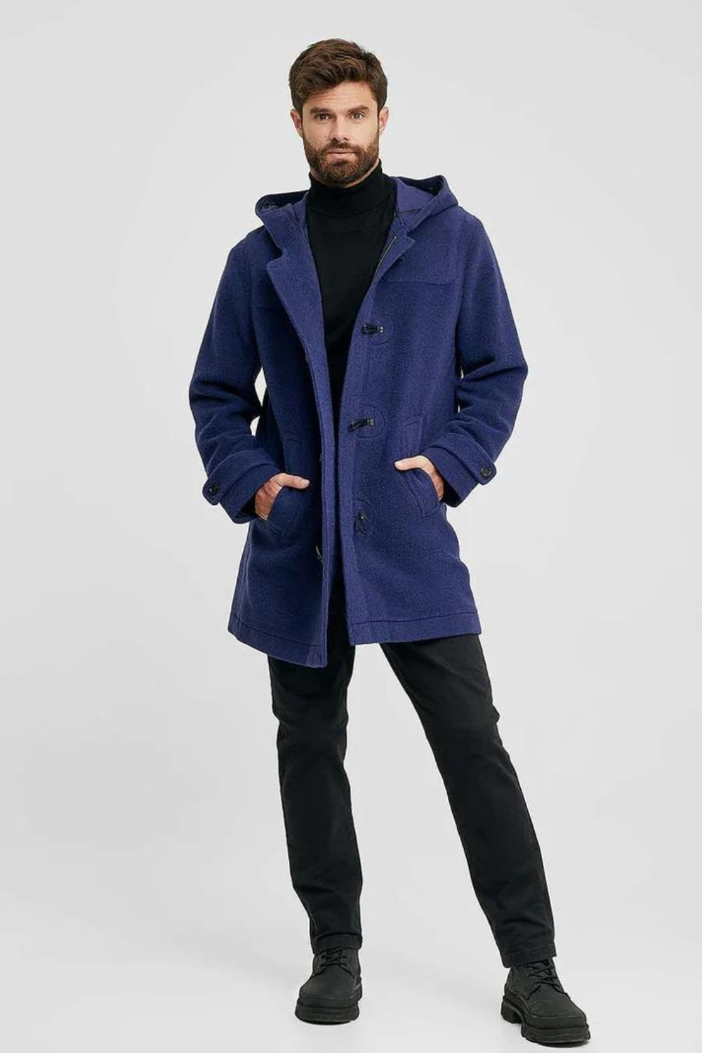 Writer Coat - Alpaca & Wool - Navy Blue