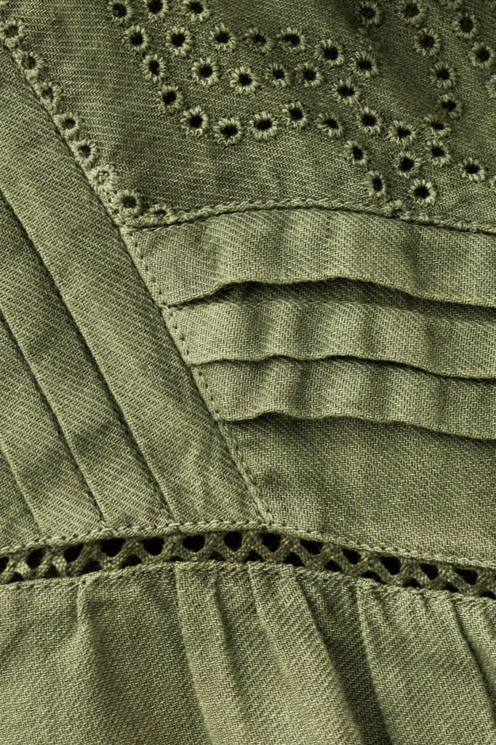 Gilda Embroidered Blouse - Green