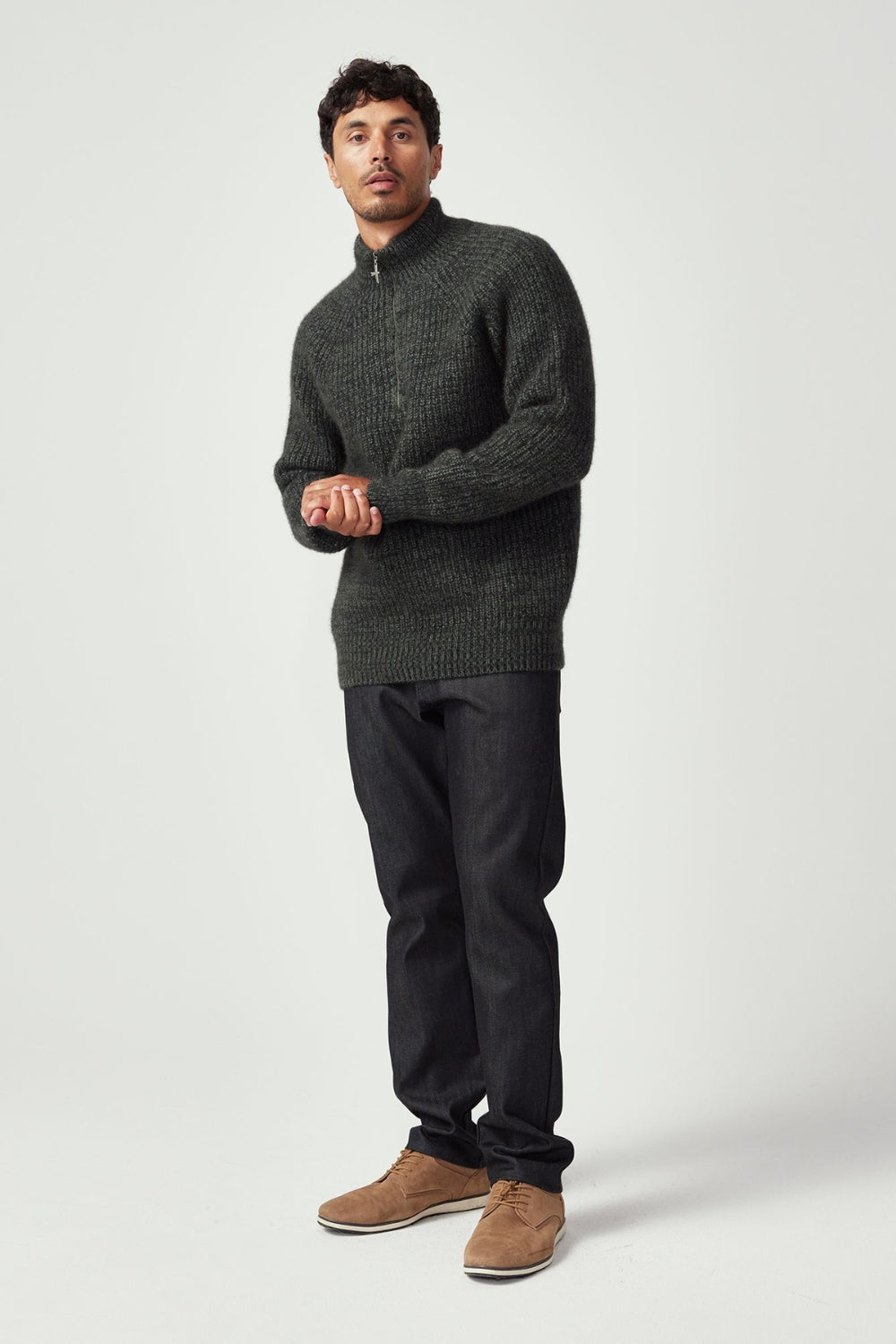Unisex Kenzie Zip Sweater - Wilderness/Bayleaf