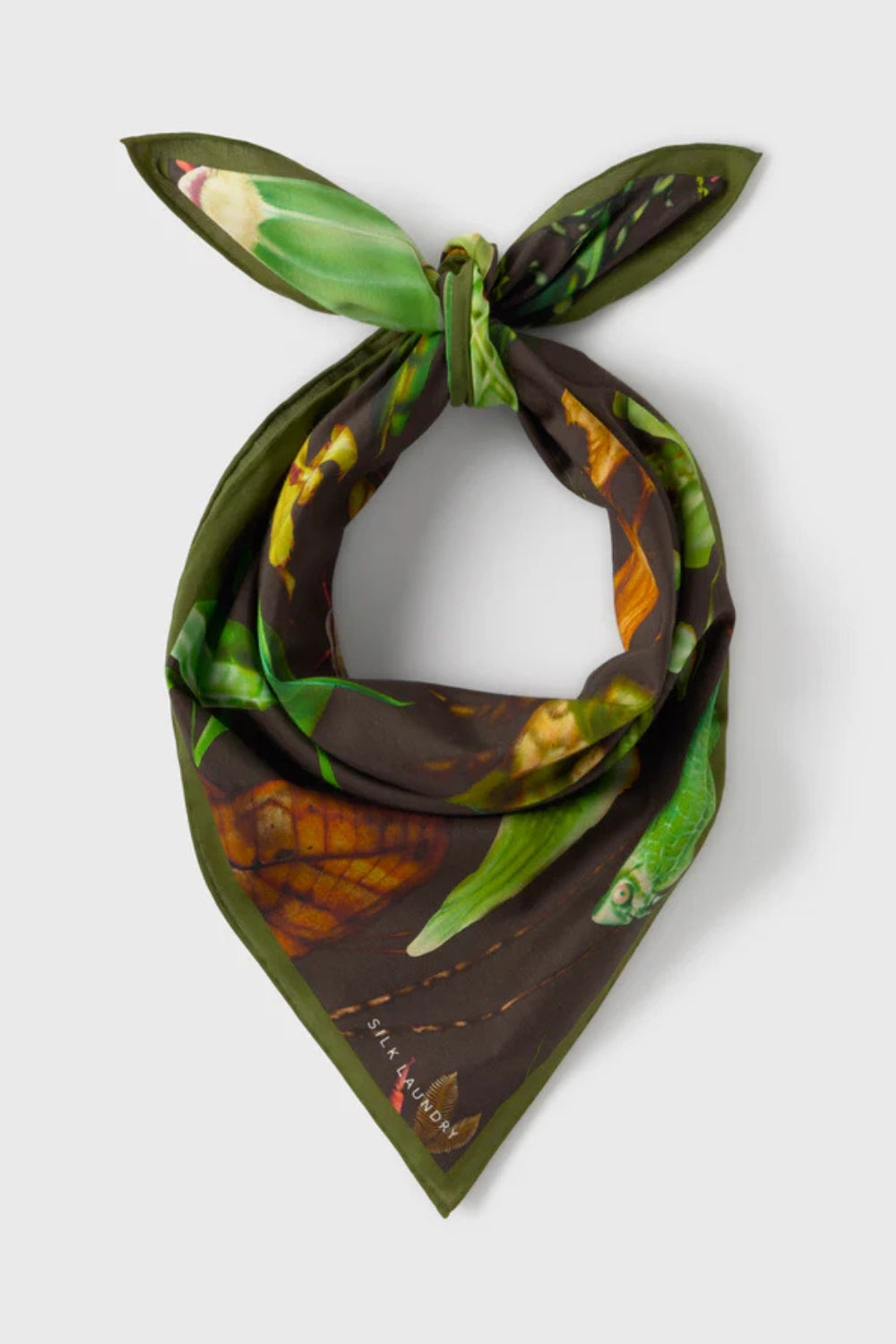 Cotton Silk Scarf - Bug Camo