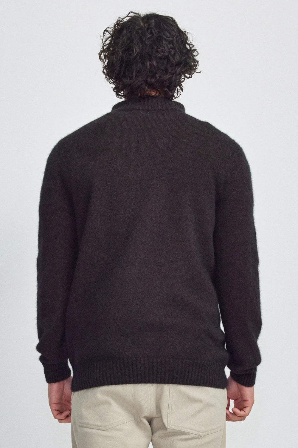 Men's Estuary Half Zip Sweater - Chocolate/Slate