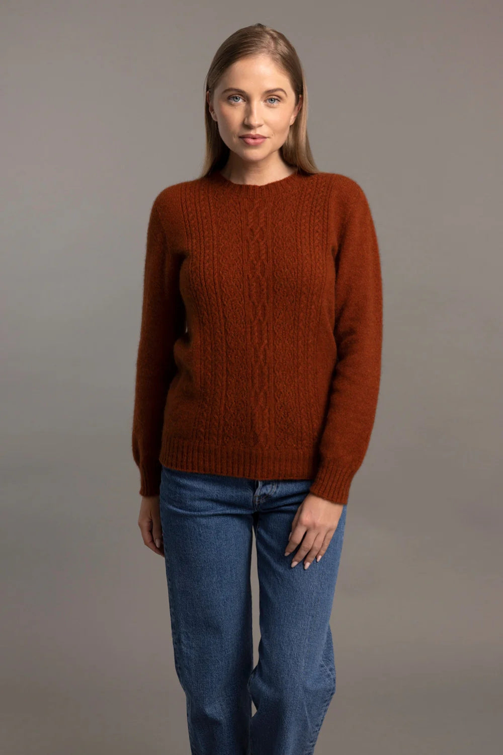 Lace Detail Jumper - Spice