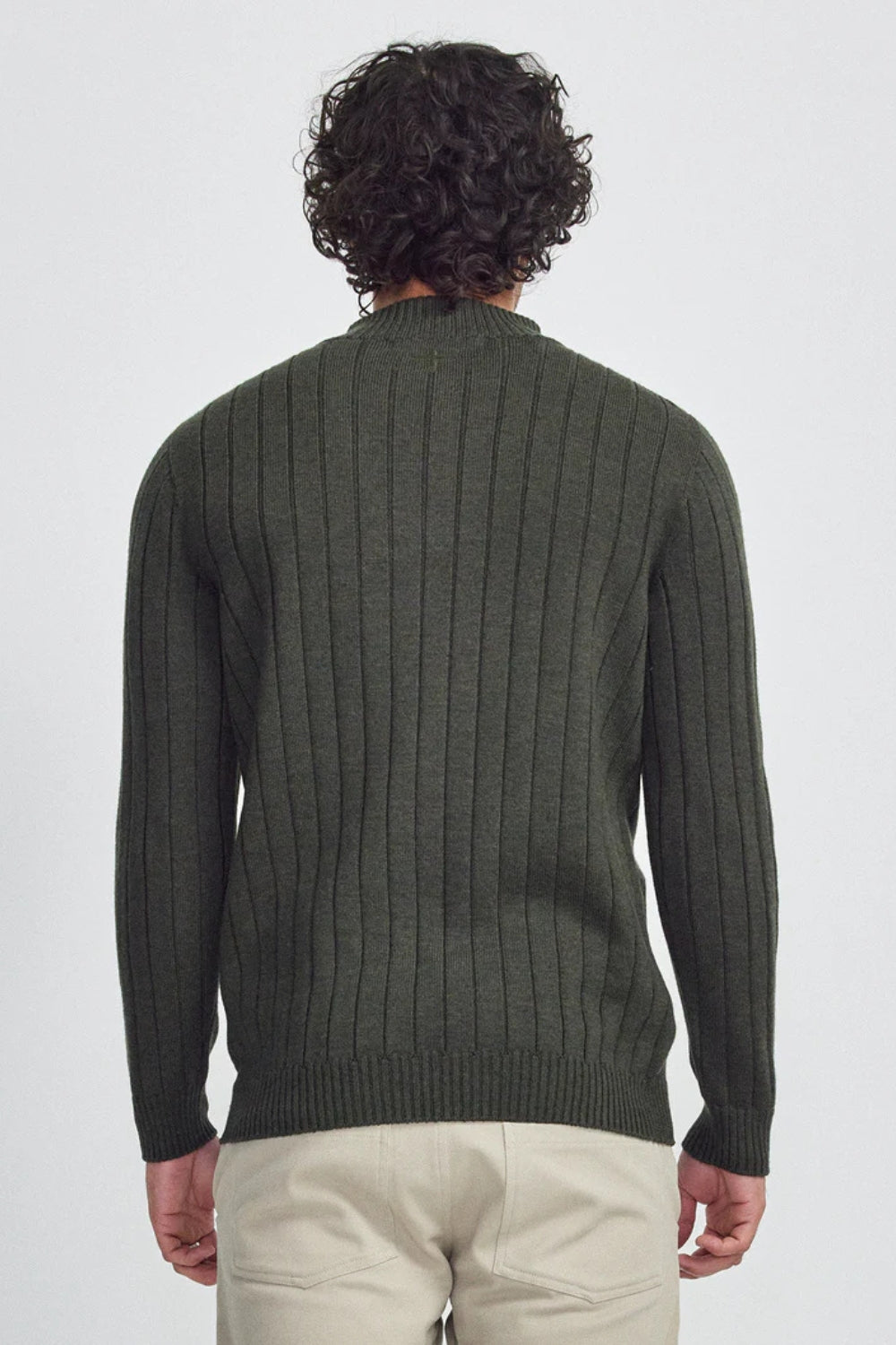 Finn Merino Zip Sweater - Forest