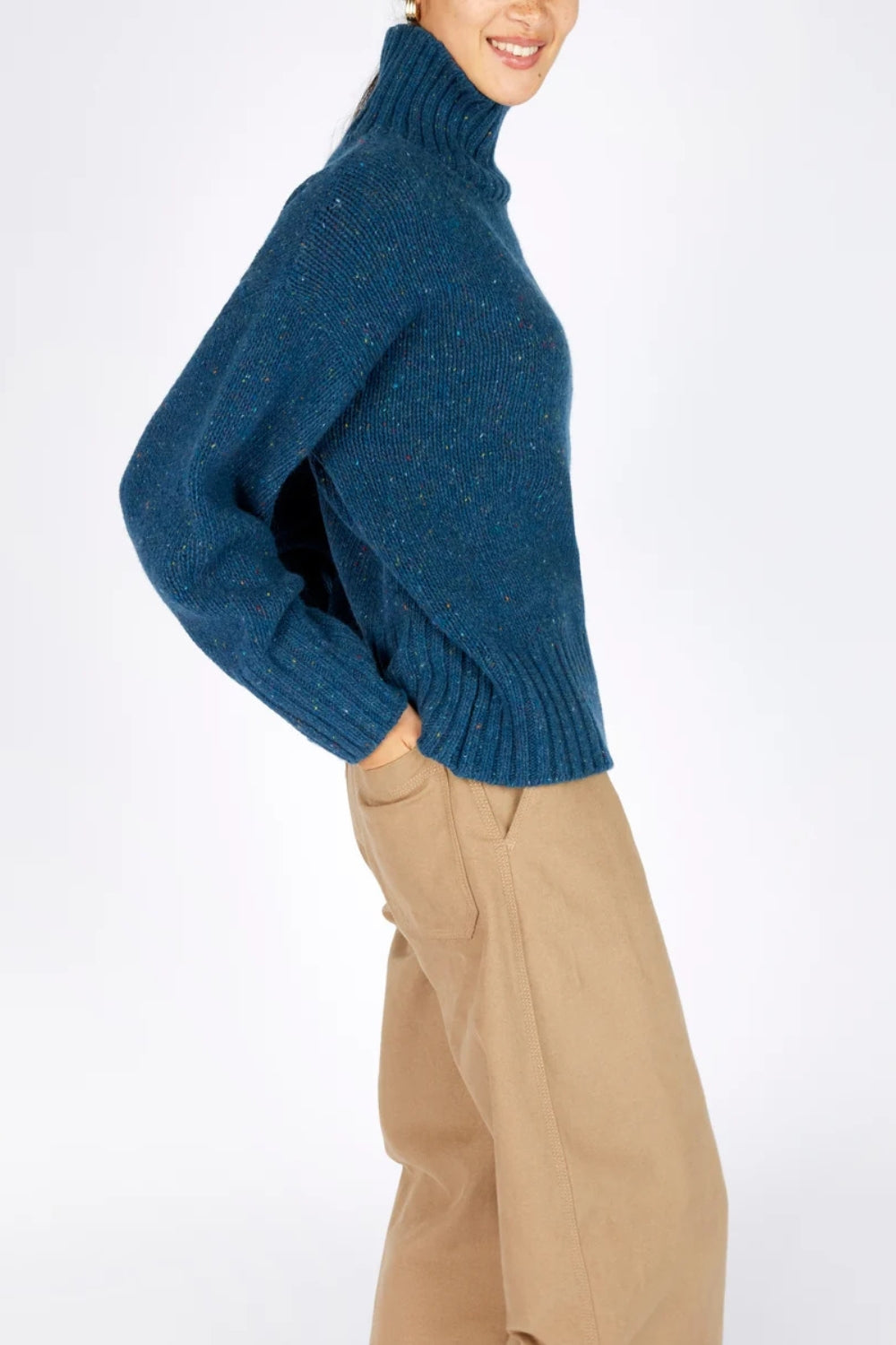 The Paige Polo Neck - Ink Marl