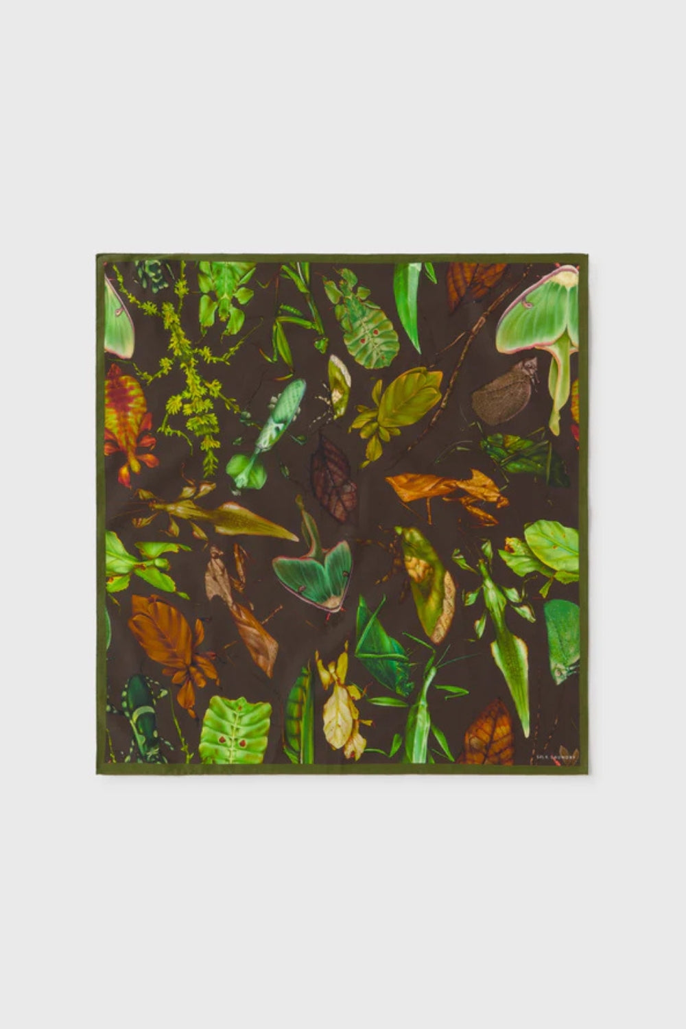 Cotton Silk Scarf - Bug Camo