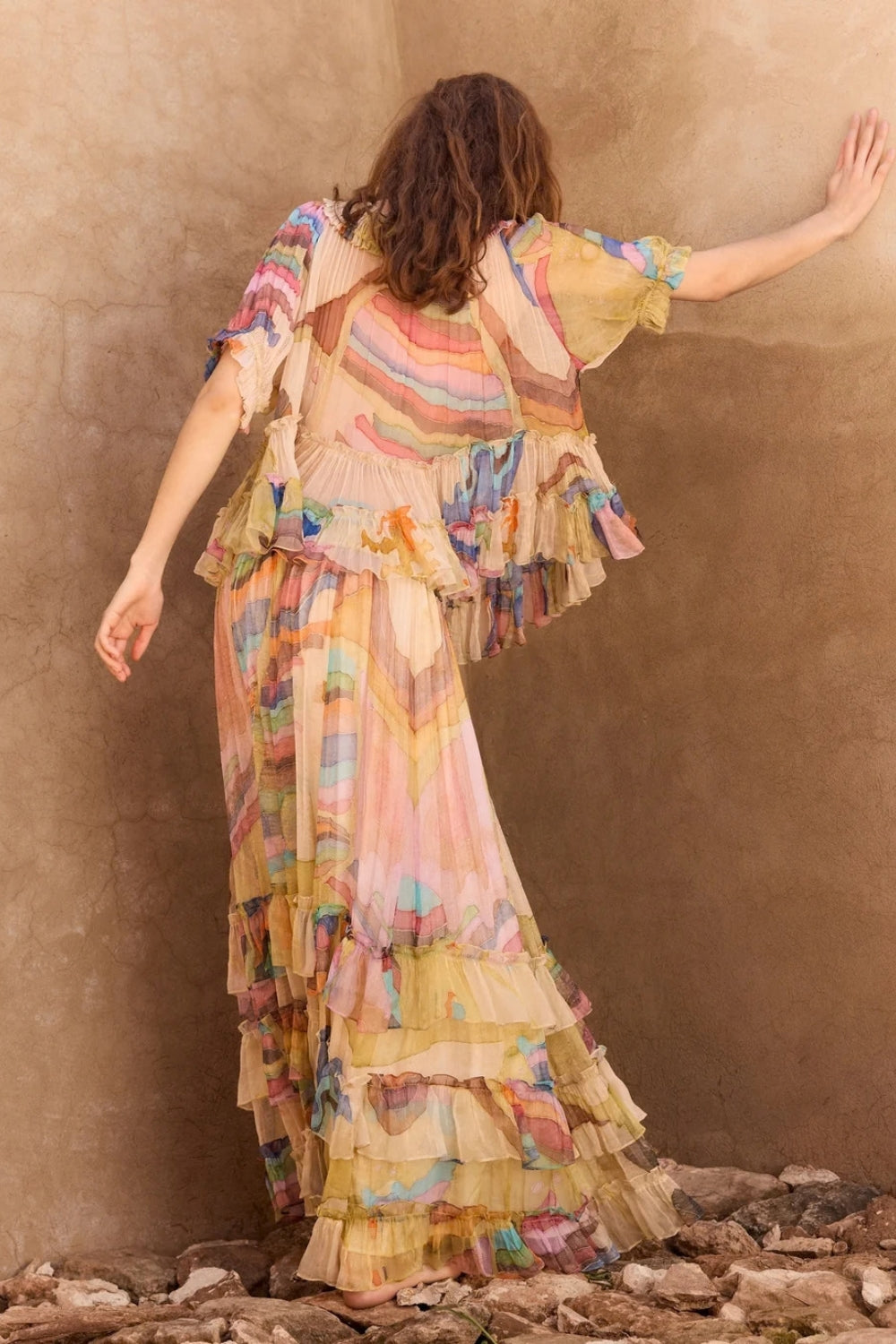 Mora Skirt 'Much More Joy' - Yellow Multi Colour