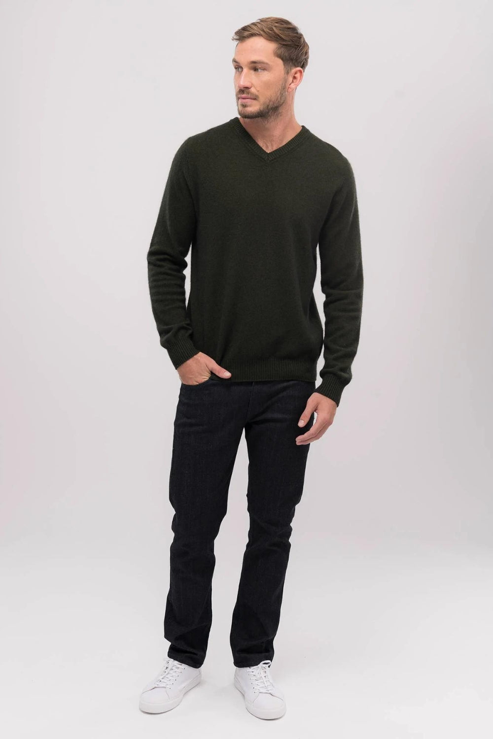 Men's Cassum V-Neck Sweater - Turtle