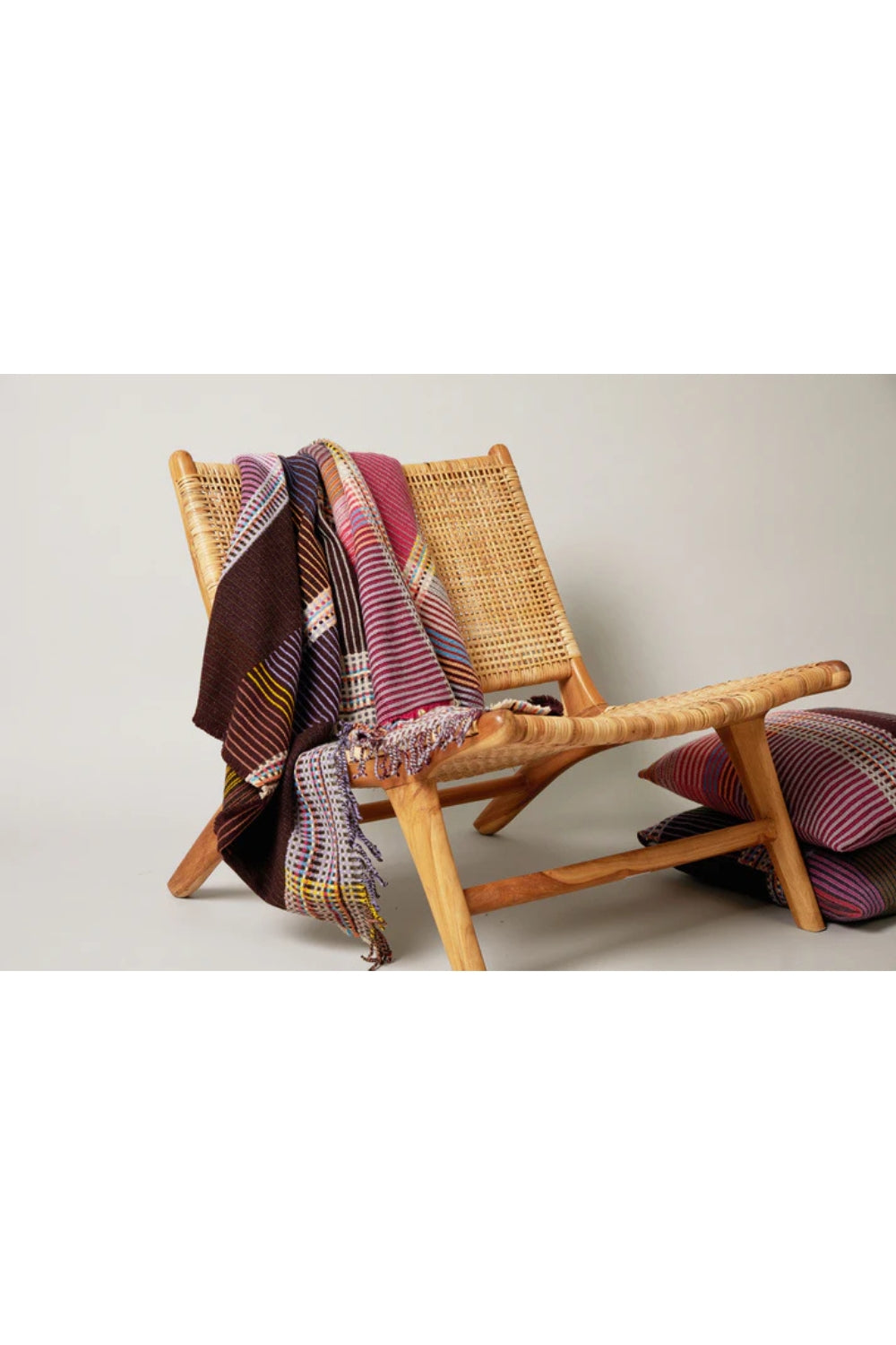Lambswool Pinstripe Throw - Sophia
