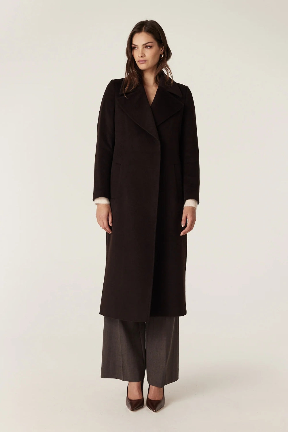 Evans Wool Coat - Espresso