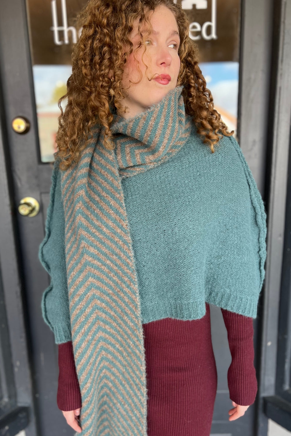 Alpaca Capelet - Duck Egg Green