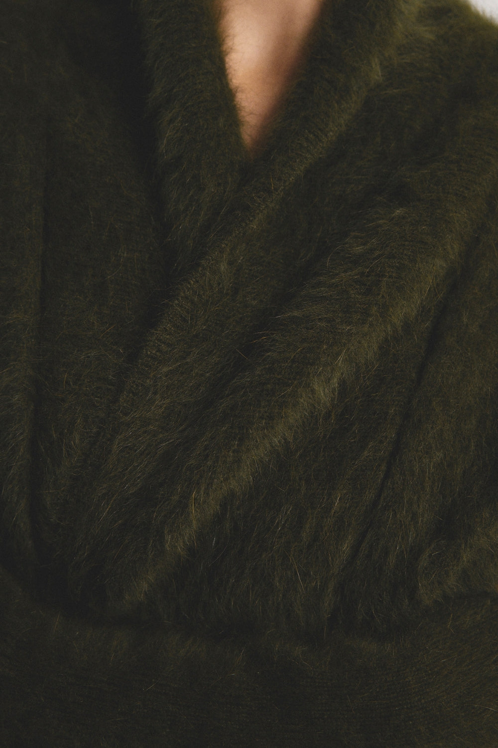Sophia Open Cashmere Cardigan - Moss