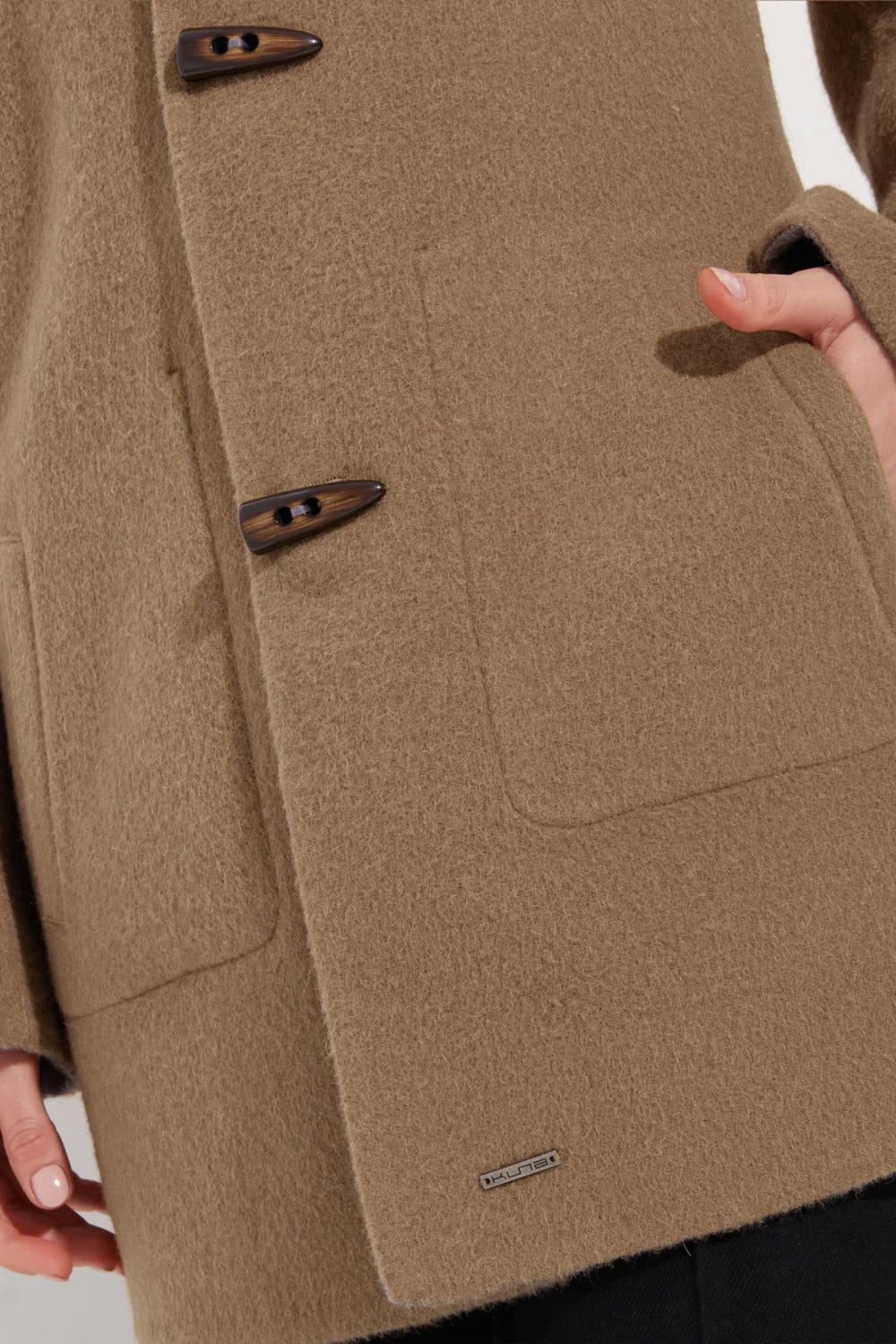 Alaia Reversible Duffle Coat - Bentley/Camel