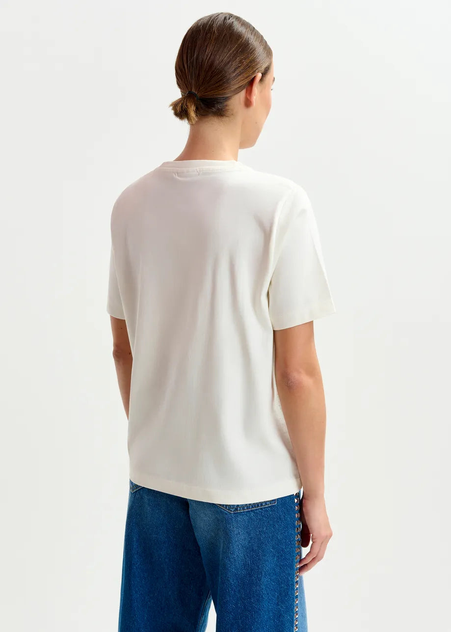 Love T-Shirt w Sequin - Off White