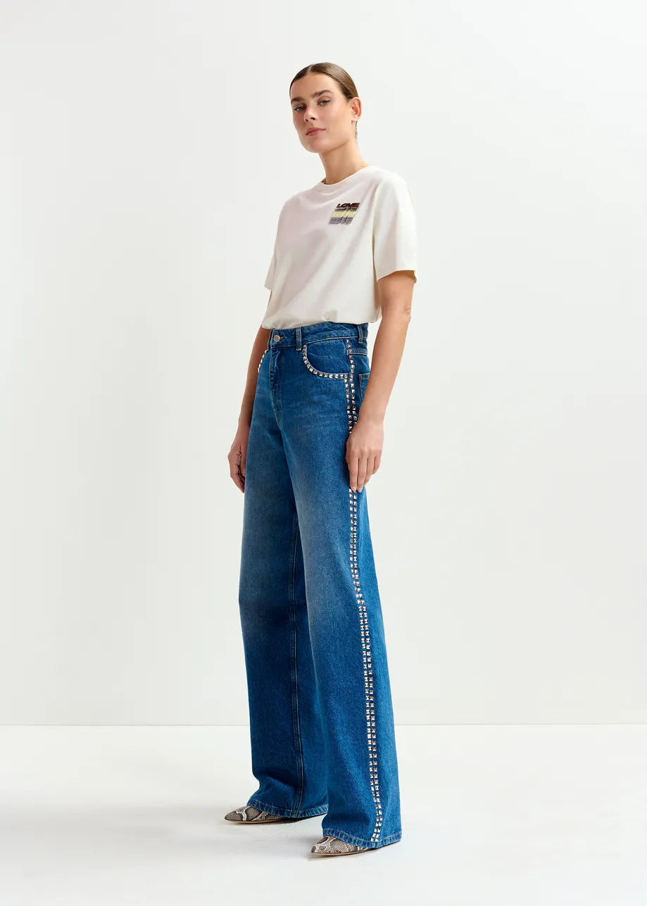 Love T-Shirt w Sequin - Off White