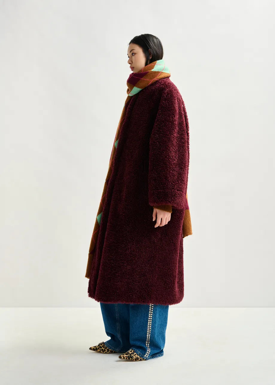Forever Fluffy Faux Shearling Coat - Margot Mauve