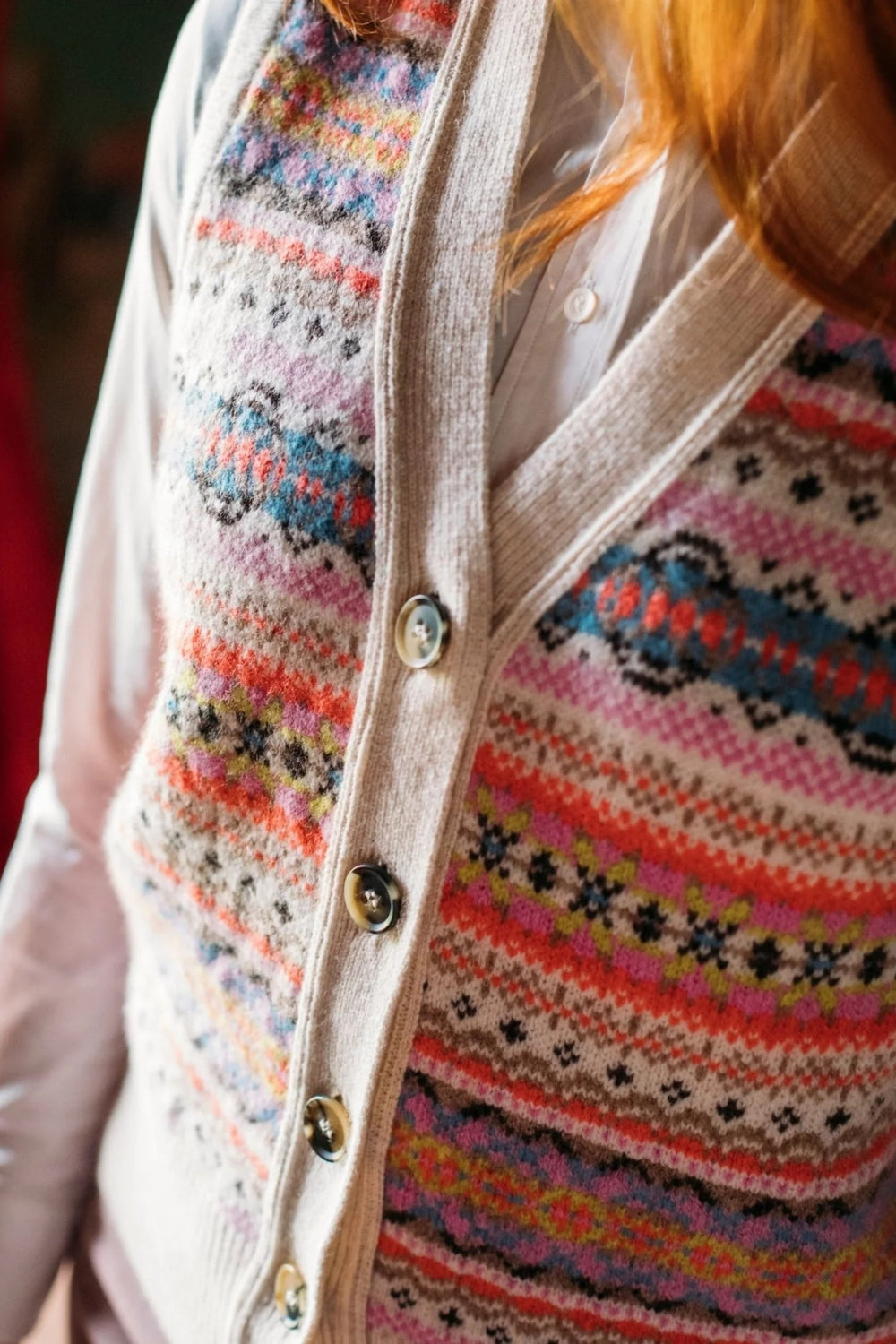 Kinross Waistcoat - Coral