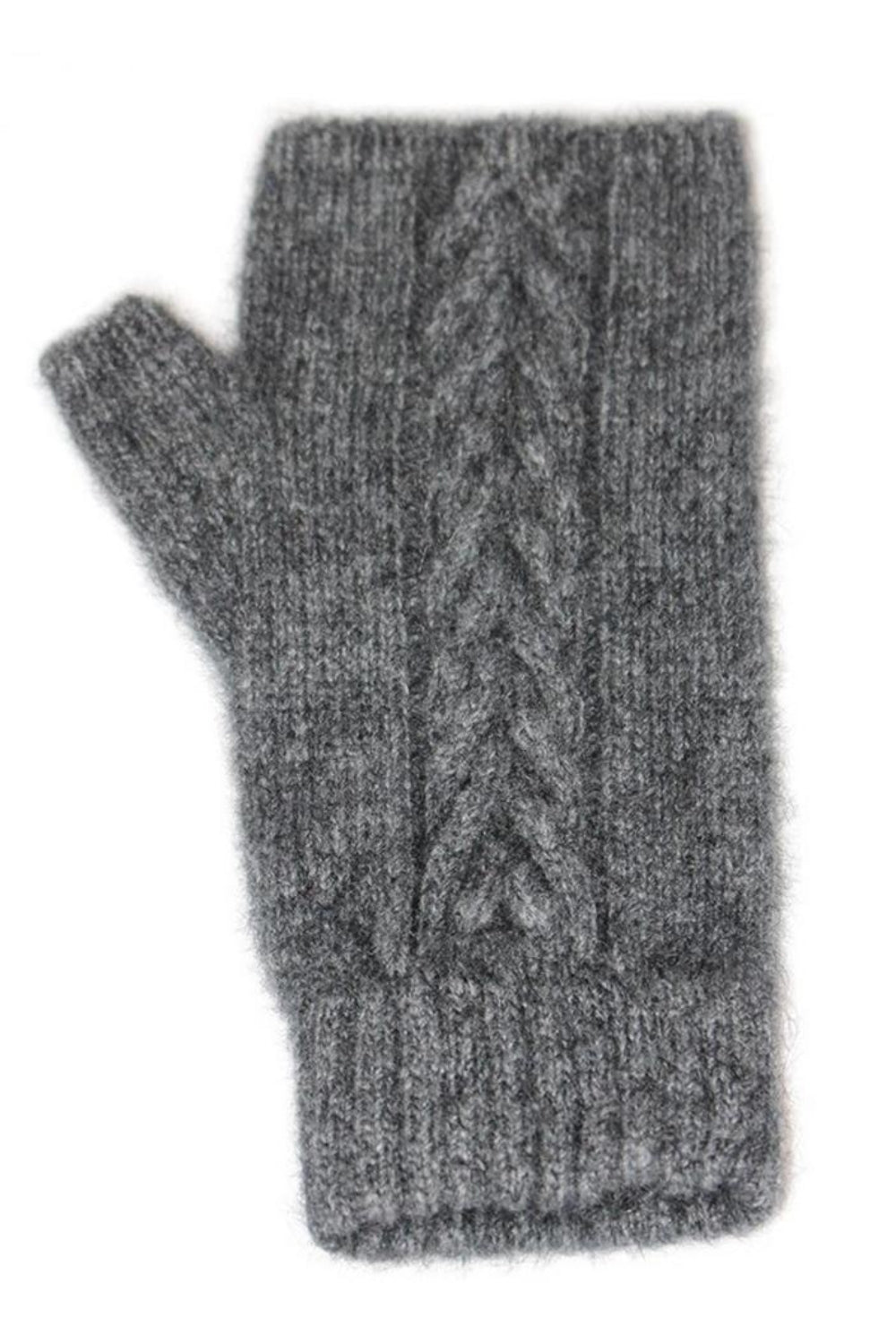 Lothlorian cable mitten - Silver