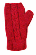 Lothlorian cable mitten - Raspberry