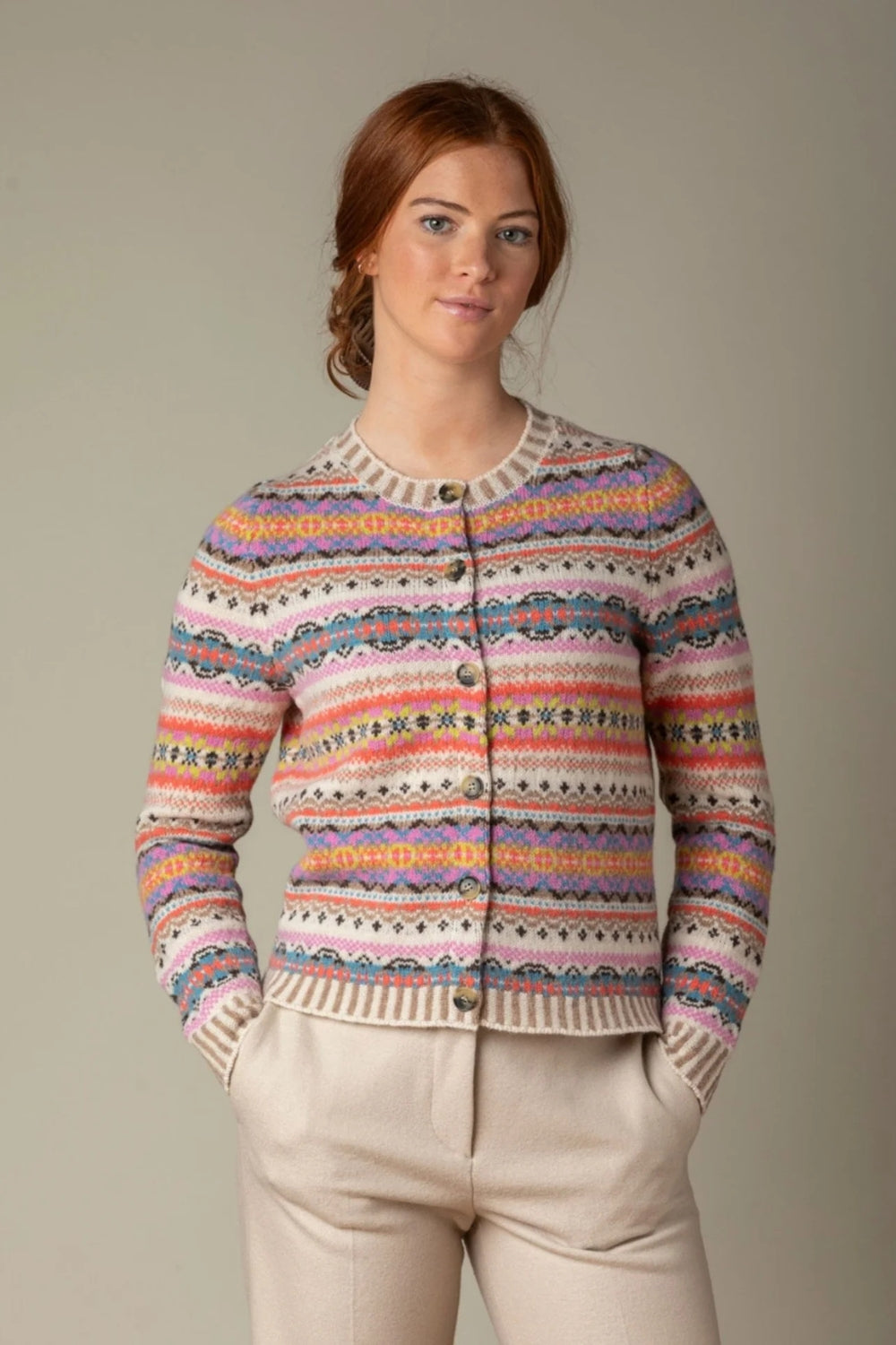 Kinross Cardigan - Coral