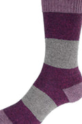 Hoop Stripe Sock - Mauve