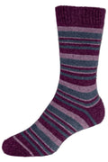 Mini Stripe Sock - Mauve