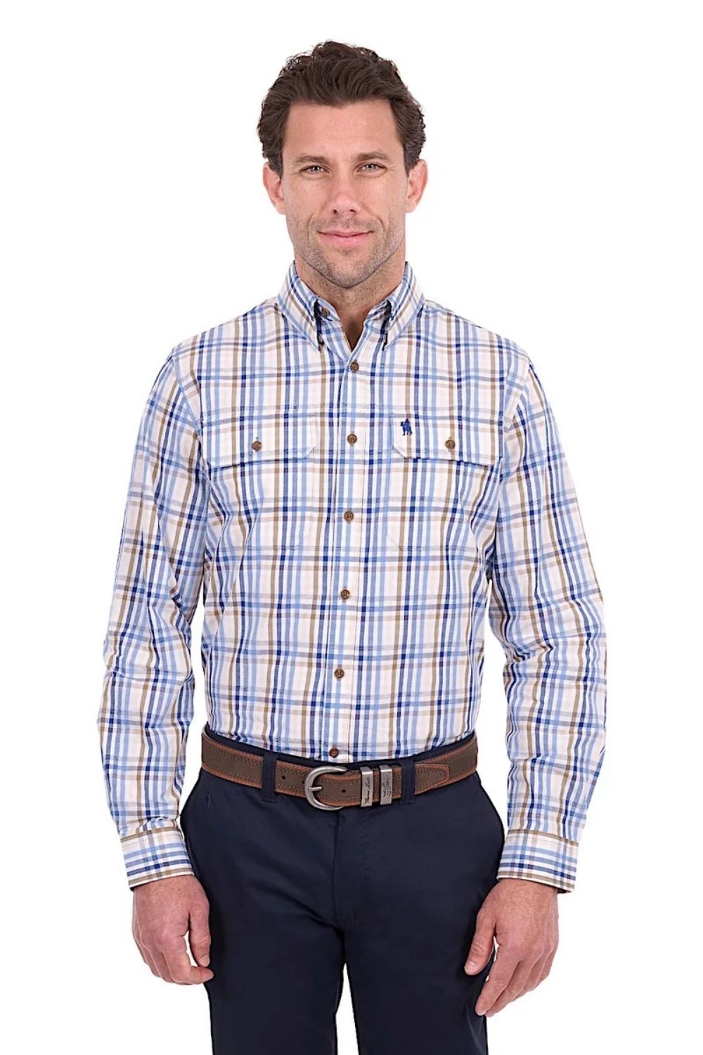 Thomas Cook Mens Tommy Shirt - Tan / Navy