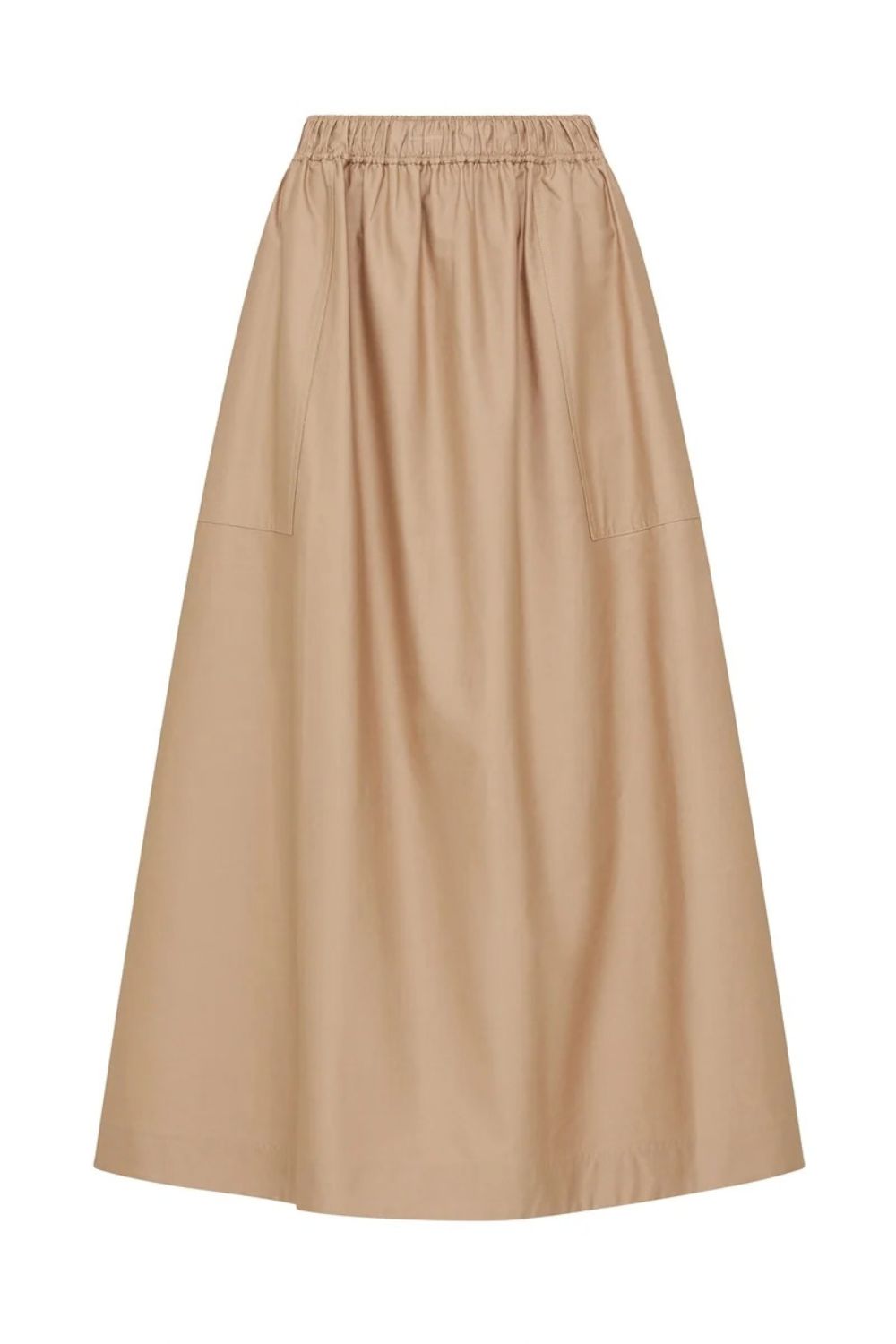 Cable Pima Cotton Skirt - Camel