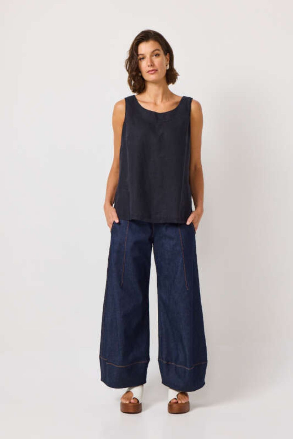 Charlie Wide Leg Pant - Denim
