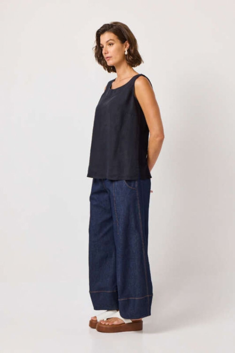 Charlie Wide Leg Pant - Denim