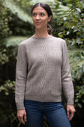 Lace Detail Jumper - Mocha