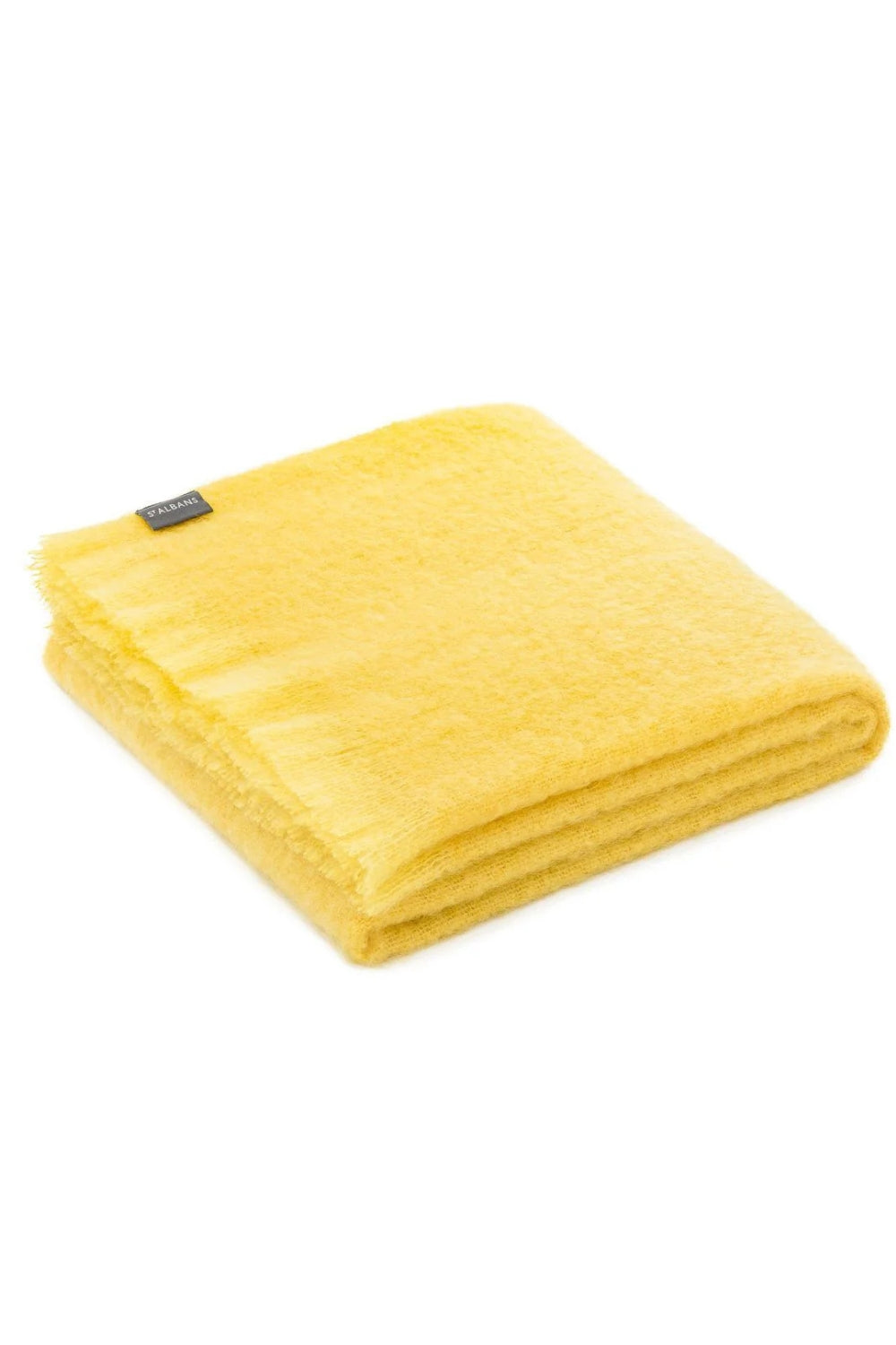 St Albans Mohair Throw - Maize