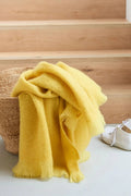 St Albans Mohair Throw - Maize