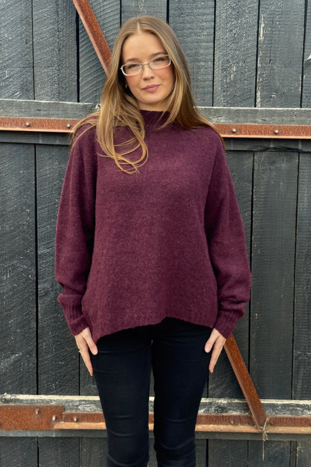 Campfire Raglan Knit - Plum