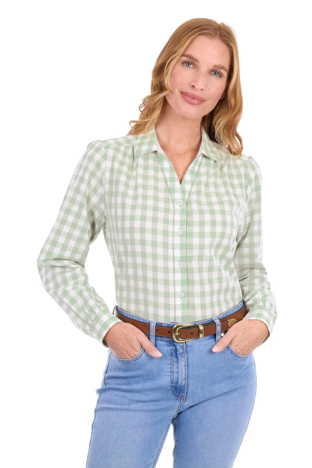 Thomas Cook Womens Dimity Shirt - Mint / White