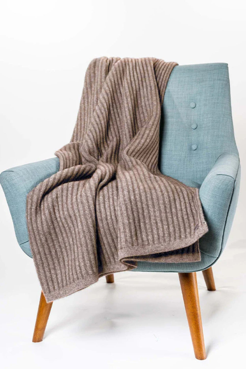 Koru Ribbed Throw - Mocha
