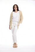 Orientique Knit Tie Shrug - Sand
