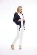 Orientique Knit Tie Shrug - Navy