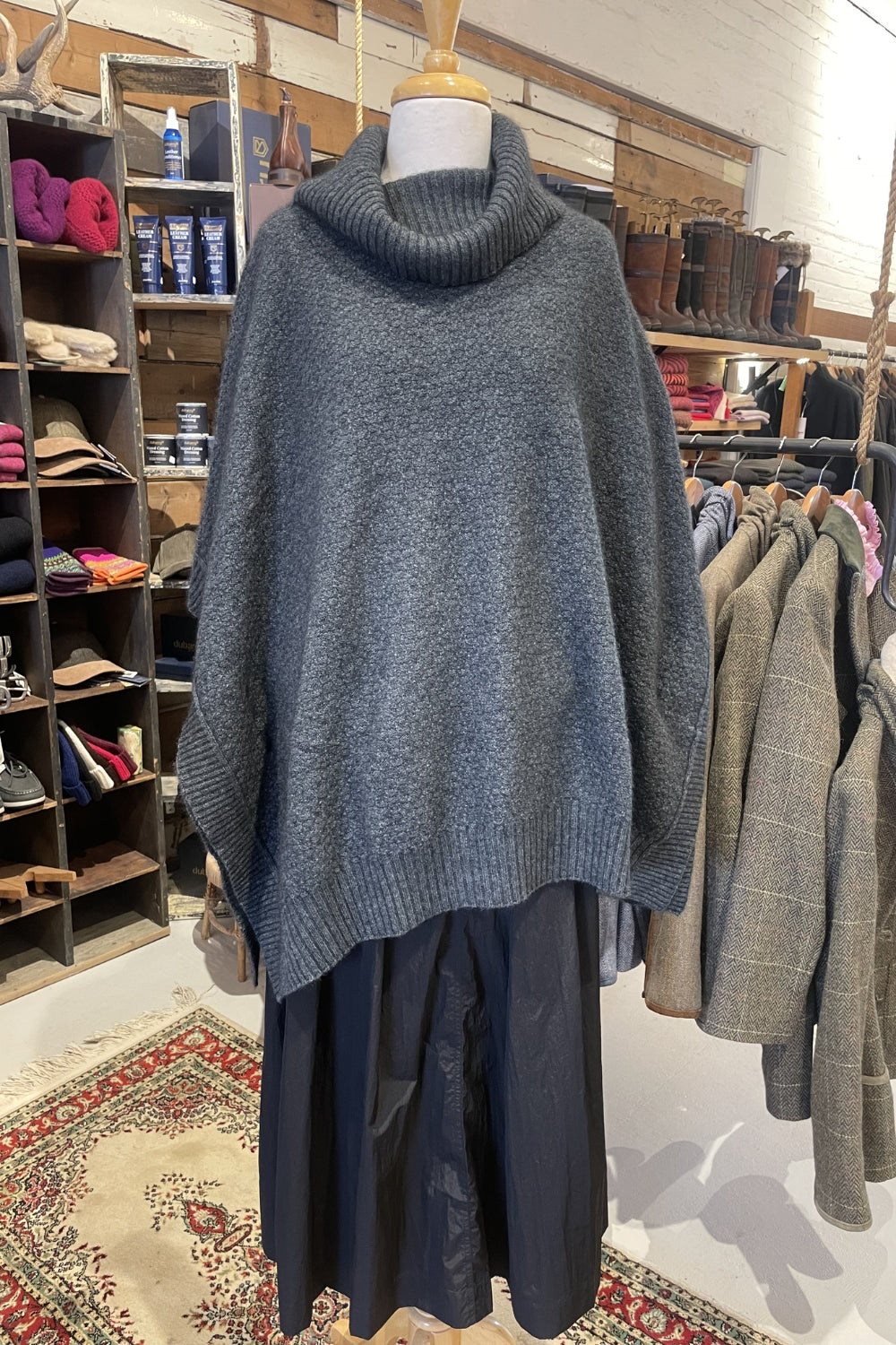 Lush Cowl Neck Poncho - Multiple Colours