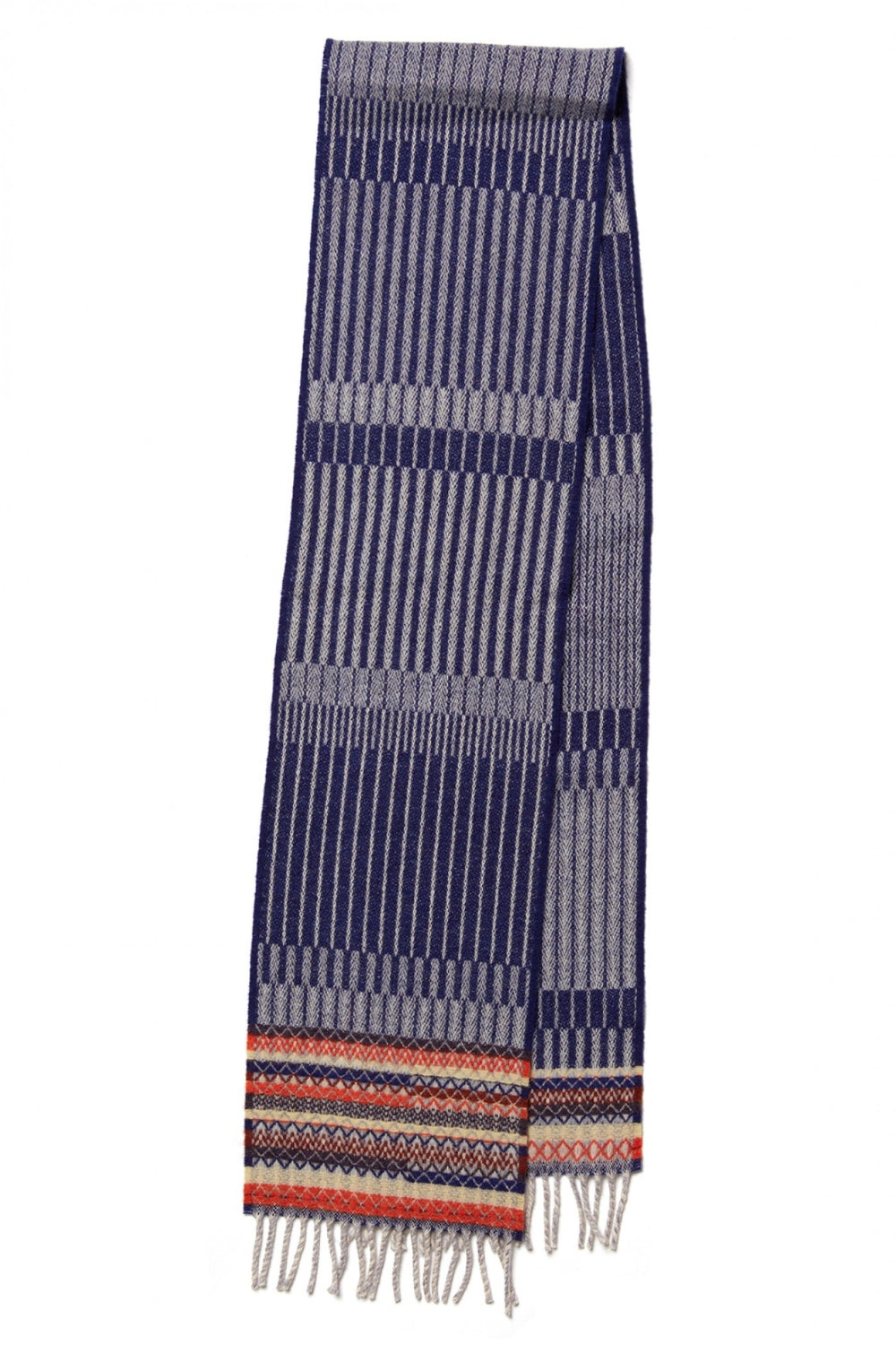 Bothy Sapphire Scarf Dark Blue - Lambswool